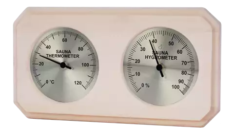 Bastutermometer hygrometer asp