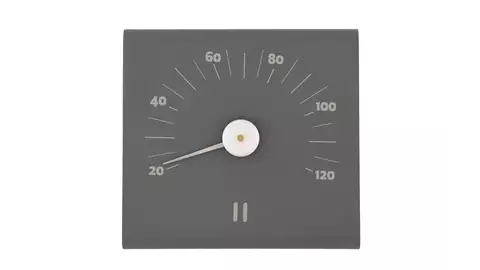 Bastutermometer grå